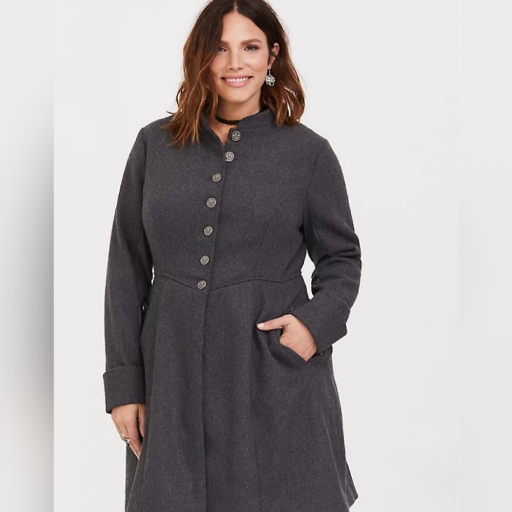 Torrid Outlander Claire Button Coat 22/24